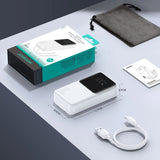 Mini powerbank med indbyggede kabler Joyroom JR-PBC06 30W 10000mAh - hvid
