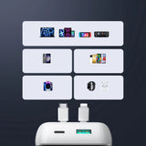 Mini powerbank med indbyggede kabler Joyroom JR-PBC06 30W 10000mAh - hvid