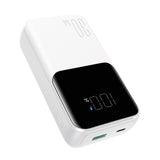 Mini powerbank med indbyggede kabler Joyroom JR-PBC06 30W 10000mAh - hvid
