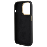 Guess Silicone Logo Strass 4G Case for iPhone 15 Pro - Black