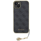 Guess 4G Charms Collection case for iPhone 15 Plus - gray
