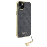 Guess 4G Charms Collection case for iPhone 15 Plus - gray