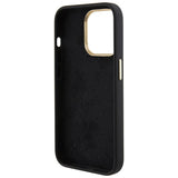 Guess Silicone Logo Strass 4G case for iPhone 15 Pro Max - black