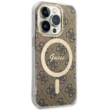 Guess IML 4G MagSafe-fodral til iPhone 15 Pro - brun
