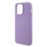 Guess Saffiano MagSafe-hylster til iPhone 15 Pro - lilla