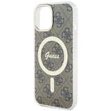 Guess IML 4G MagSafe iPhone 15 Plus Case - Brown