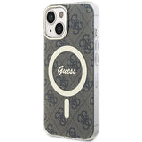 Guess IML 4G MagSafe-fodral til iPhone 15 - brun