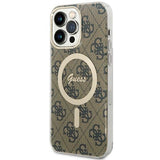 Guess IML 4G MagSafe Case til iPhone 15 Pro Max - Brunt