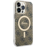 Guess IML 4G MagSafe Case til iPhone 15 Pro Max - Brunt
