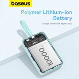 Baseus Magnetic Mini MagSafe 10000mAh 20W powerbank med indbygget Lightning kabel - blå + Baseus Simple Series USB-C - USB-C 60W 0,3m kabel