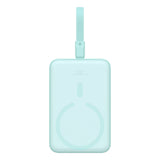 Baseus Magnetic Mini MagSafe 10000mAh 20W powerbank med indbygget Lightning kabel - blå + Baseus Simple Series USB-C - USB-C 60W 0,3m kabel