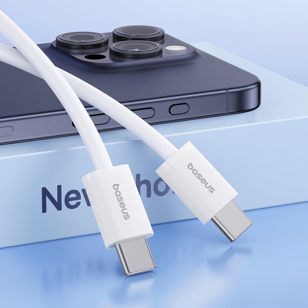 Baseus Superior Series ll USB-C - USB-C 30W 480Mb/s cable 1m - white