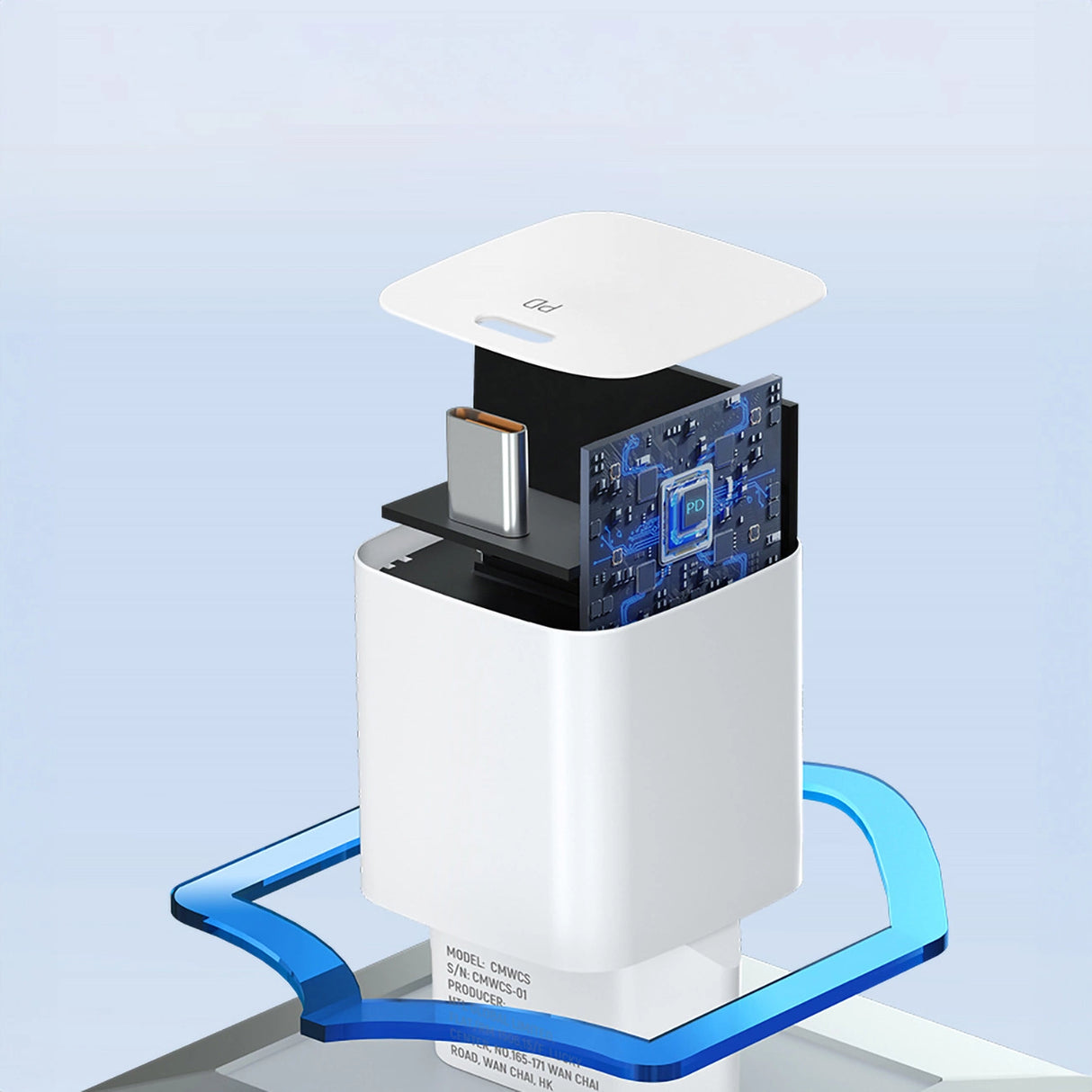 Wozinsky CMWCS USB-C PD 20W vægoplader - hvid