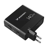 Wozinsky CGWCB 140W GaN vægoplader 3 x USB-C / 2 x USB-A - sort