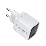 Choetech PD6052 USB-C USB-A PD 35W GaN vægoplader med display - hvid