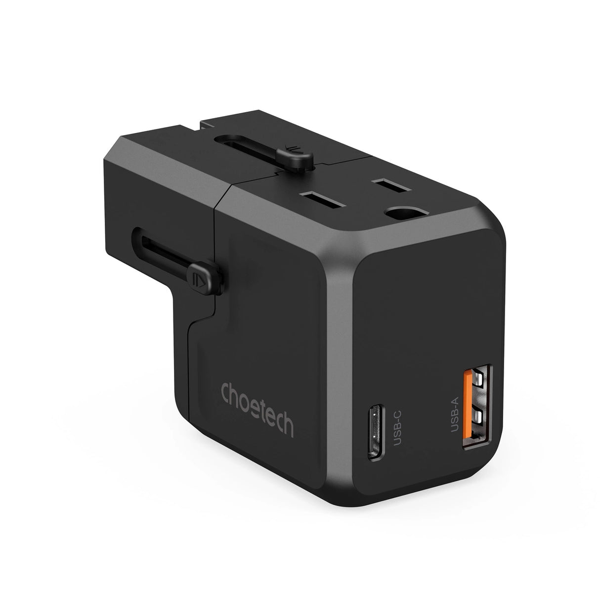 Choetech PD6038 USB-C USB-A PD 20W Travel Charger USA EU UK AU - sort