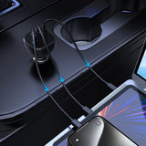 Choetech TC0024 biloplader 160W 2x USB-C PD 3.1 1x USB-A - sort