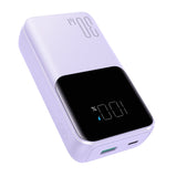 Joyroom JR-PBC07 20000mAh 30W mini power bank med USB-C og Lightning kabler - lilla