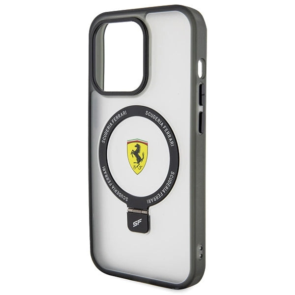 Ferrari FEHMP15LUSCAH iPhone 15 Pro 6.1" gennemsigtige hardcase Ring Stand 2023 Collection MagSafe
