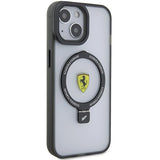 Ferrari FEHMP15SUSCAK iPhone 15 6.1" black/black hardcase Ring Stand 2023 Collection MagSafe