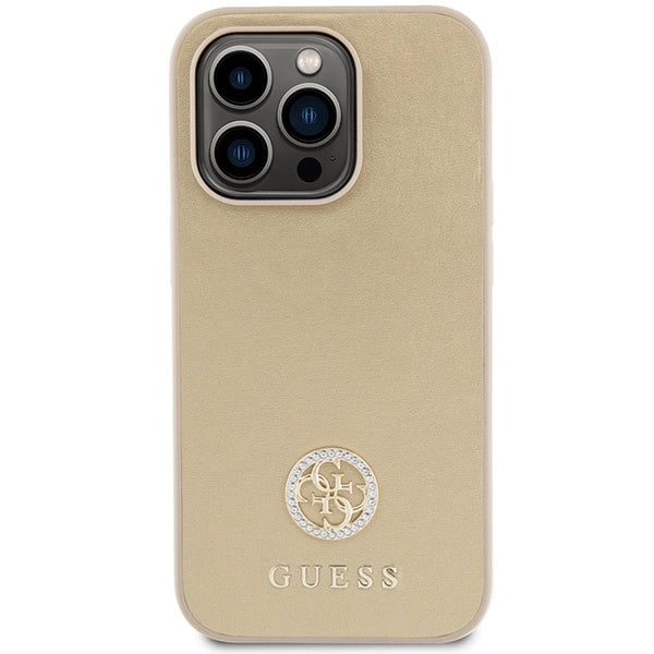 Guess GUHCP15LPS4DGPD iPhone 15 Pro 6.1" gold/gold hardcase Strass Metal Logo