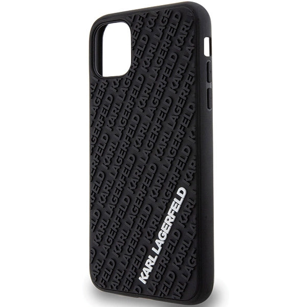 Karl Lagerfeld KLHCN613DMKRLK iPhone 11 / Xr 6.1" black/black hardcase 3D Rubber Multi Logo