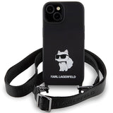 Karl Lagerfeld KLHCP15SSCBSCNK iPhone 15 6.1" hardcase black/black Crossbody Silicone Choupette