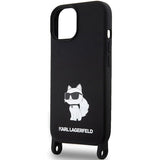 Karl Lagerfeld KLHCP15SSCBSCNK iPhone 15 6.1" hardcase black/black Crossbody Silicone Choupette