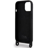 Karl Lagerfeld KLHCP15SSCBSKNK iPhone 15 6.1" hardcase black/black Crossbody Silicone Ikonik