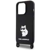Karl Lagerfeld KLHCP15XSCBSCNK iPhone 15 Pro Max 6.7" hardcase black/black Crossbody Silicone Choupette
