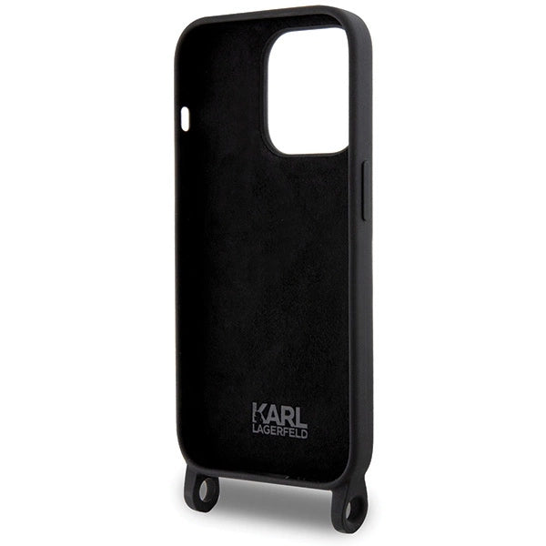 Karl Lagerfeld KLHCP15XSCBSKNK iPhone 15 Pro Max 6.7" hardcase black/black Crossbody Silicone Ikonik