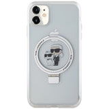 Karl Lagerfeld KLHMN61HMRSKCH iPhone 11 / Xr 6.1" white/white hardcase Ring Stand Karl&Choupette MagSafe