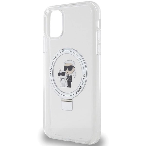 Karl Lagerfeld KLHMN61HMRSKCH iPhone 11 / Xr 6.1" white/white hardcase Ring Stand Karl&Choupette MagSafe