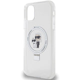 Karl Lagerfeld KLHMN61HMRSKCH iPhone 11 / Xr 6.1" white/white hardcase Ring Stand Karl&Choupette MagSafe