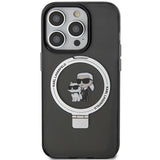 Karl Lagerfeld KLHMP13LHMRSKCK iPhone 13 Pro 6.1" black/black hardcase Ring Stand Karl&Choupette MagSafe