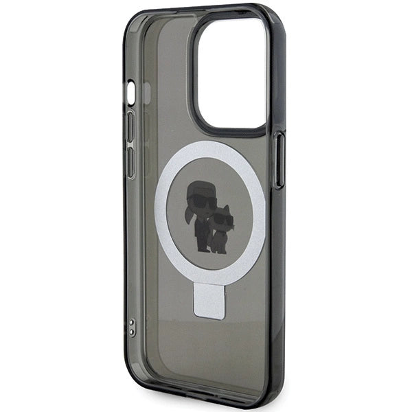 Karl Lagerfeld KLHMP13LHMRSKCK iPhone 13 Pro 6.1" black/black hardcase Ring Stand Karl&Choupette MagSafe