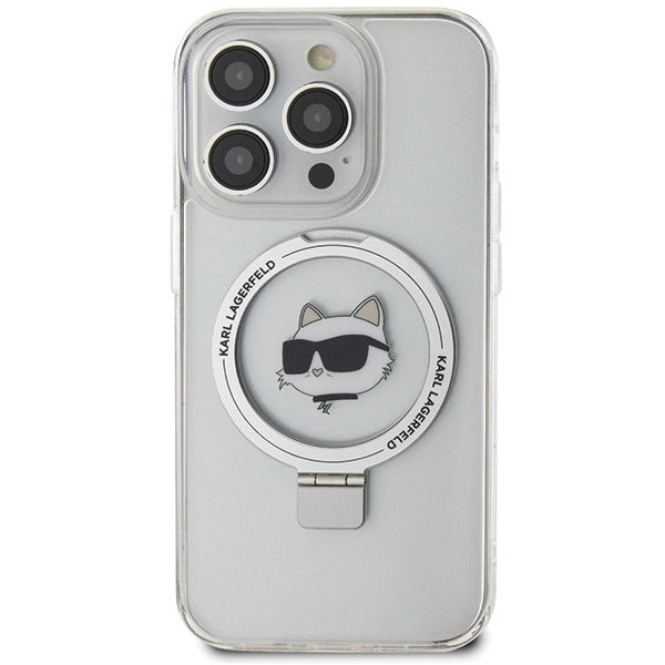 Karl Lagerfeld KLHMP15LHMRSCHH iPhone 15 Pro 6.1" white/white hardcase Ring Stand Choupette Head MagSafe
