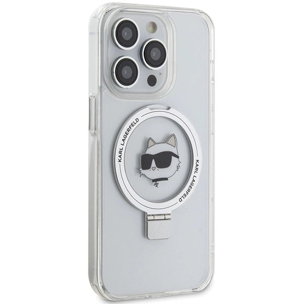 Karl Lagerfeld KLHMP15LHMRSCHH iPhone 15 Pro 6.1" white/white hardcase Ring Stand Choupette Head MagSafe
