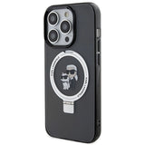 Karl Lagerfeld KLHMP15LHMRSKCK iPhone 15 Pro 6.1" black/black hardcase Ring Stand Karl&Choupette MagSafe