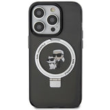 Karl Lagerfeld KLHMP15LHMRSKCK iPhone 15 Pro 6.1" black/black hardcase Ring Stand Karl&Choupette MagSafe