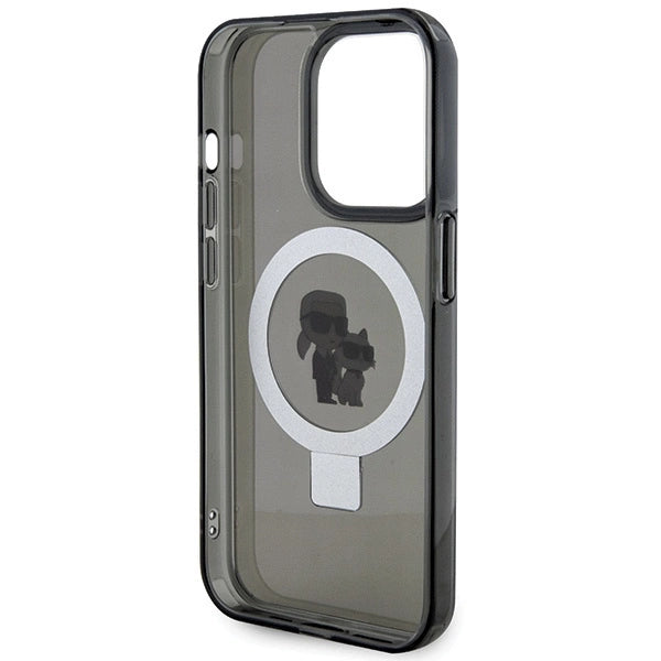Karl Lagerfeld KLHMP15LHMRSKCK iPhone 15 Pro 6.1" black/black hardcase Ring Stand Karl&Choupette MagSafe