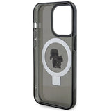 Karl Lagerfeld KLHMP15LHMRSKCK iPhone 15 Pro 6.1" black/black hardcase Ring Stand Karl&Choupette MagSafe
