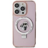 Karl Lagerfeld KLHMP15LHMRSKCP iPhone 15 Pro 6.1" pink/pink hardcase Ring Stand Karl&Choupette MagSafe