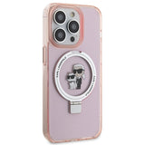 Karl Lagerfeld KLHMP15LHMRSKCP iPhone 15 Pro 6.1" pink/pink hardcase Ring Stand Karl&Choupette MagSafe