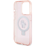 Karl Lagerfeld KLHMP15LHMRSKCP iPhone 15 Pro 6.1" pink/pink hardcase Ring Stand Karl&Choupette MagSafe