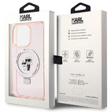 Karl Lagerfeld KLHMP15LHMRSKCP iPhone 15 Pro 6.1" pink/pink hardcase Ring Stand Karl&Choupette MagSafe