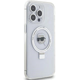 Karl Lagerfeld KLHMP15LHMRSKHH iPhone 15 Pro 6.1" white/white hardcase Ring Stand Karl Head MagSafe