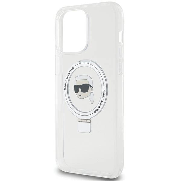 Karl Lagerfeld KLHMP15LHMRSKHH iPhone 15 Pro 6.1" white/white hardcase Ring Stand Karl Head MagSafe