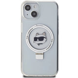 Karl Lagerfeld KLHMP15SHMRSCHH iPhone 15 6.1" white/white hardcase Ring Stand Choupette Head MagSafe