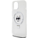 Karl Lagerfeld KLHMP15SHMRSCHH iPhone 15 6.1" white/white hardcase Ring Stand Choupette Head MagSafe